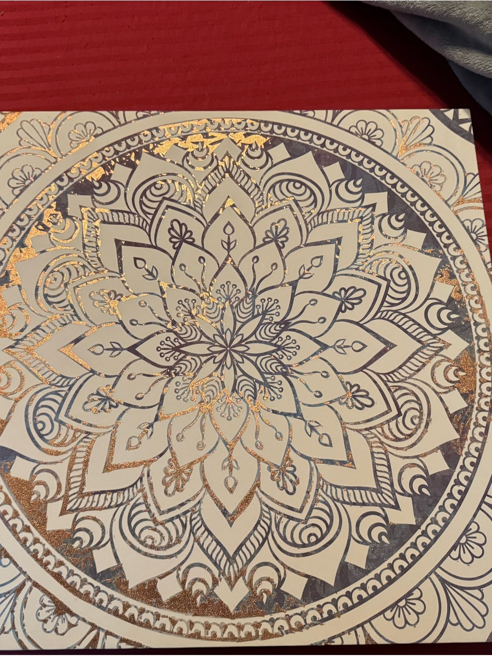 Gold & Gray Mandala Wall Art Canvas